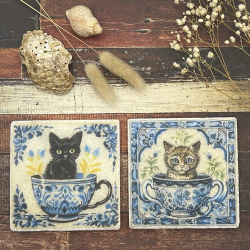 Antique style cat - antique,