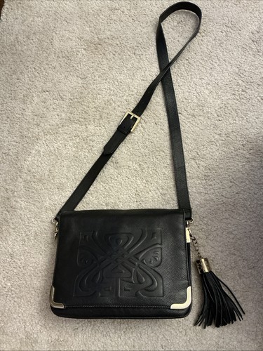 Biba lovely black logo leather - black,