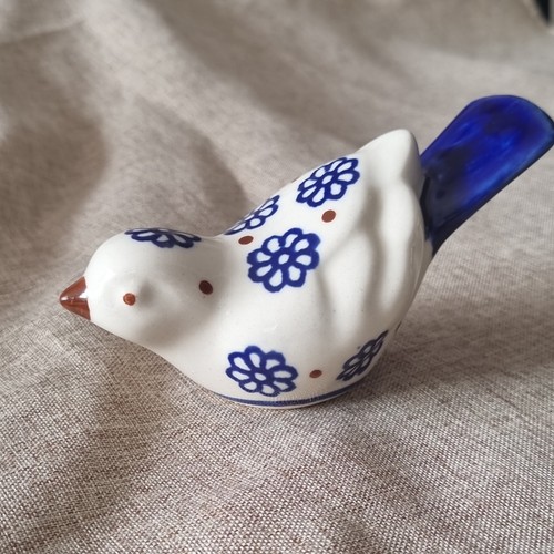 Polish pottery ceramic bird - pottery,