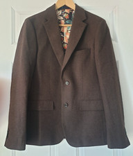 HARRY BROWN WOOL BLEND TWEED