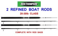 2 RON THOMPSON REFINED 6ft 2pc BOAT RODS 20-30lb FOR SEA UPTIDE TROLLING JIGGING