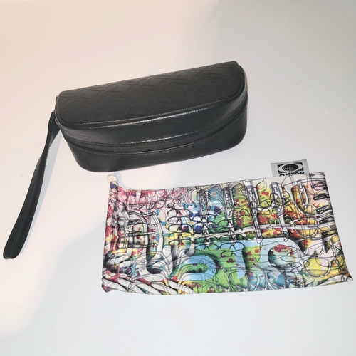 Black hard faux leather oakley - black,