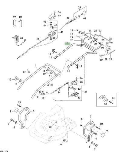 Genuine john deere rv52 walk - rv52,