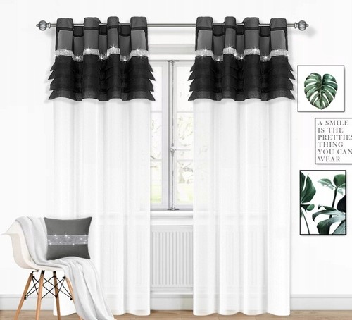 Pair ready made - net, curtains