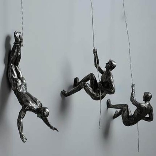 Creative climbing man resin - man,
