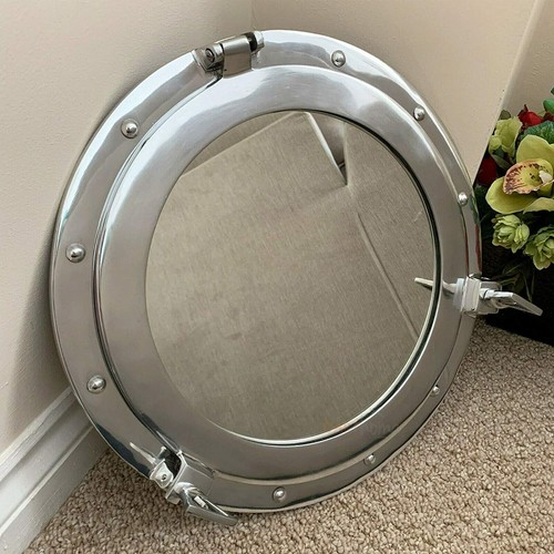 Chrome studded porthole - studded, mirror