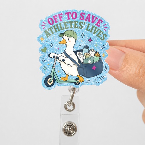 Cute duck medical badge - medical,