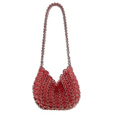 Paco Rabanne Red 1969 Moon Shoulder Bag 23PSS0337MET421