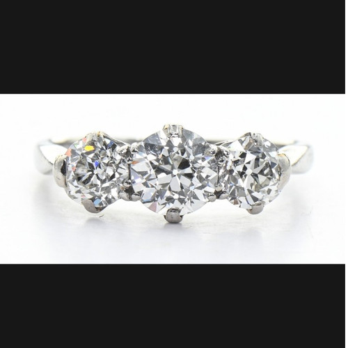 Antique platinum stone - platinum,