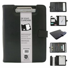 A4 Business Clipboard Portfolio Faux PU Leather Conference Document Folder File 