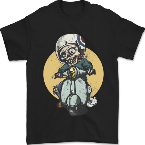 Mod scooter moped skull - mod,