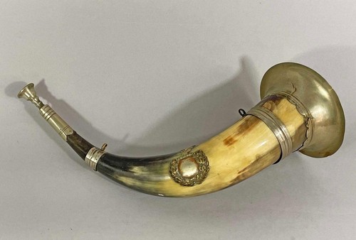 Antique hunting horn circa - antique,