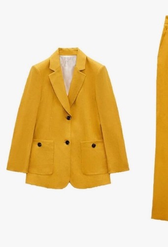 Zara woman linen blazer patch - woman,