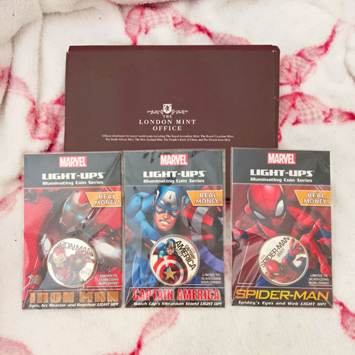 Marvel light ups coin - marvel, set