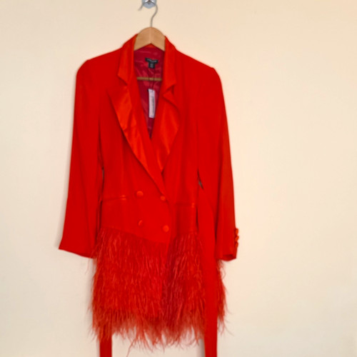 Karen millen red viscose satin - millen,