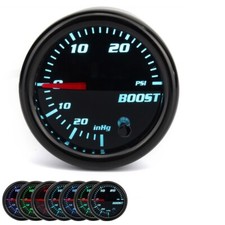 52mm Digital Boost Gauge Tinted 7 Color 0-30 PSI Pressure Turbo Meter 2"
