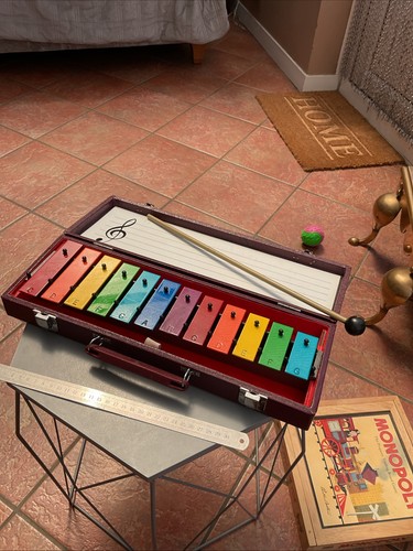 Vintage xylophone 1950s cased - xylophone,