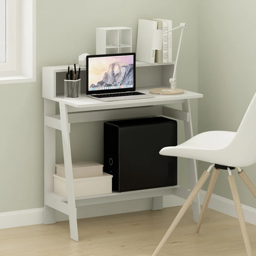 Annie working study desk - working,