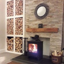 Solid Oak Beam Fireplace Mantle - Lintel Floating Shelf Mantelpiece Timber