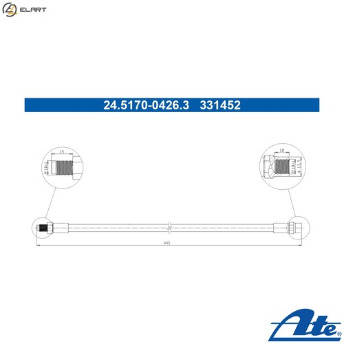 Brake hose 5170 0426 - brake, 24.5170-0426.3