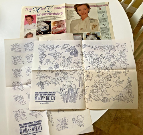 Vintage embroidery transfers - vintage,