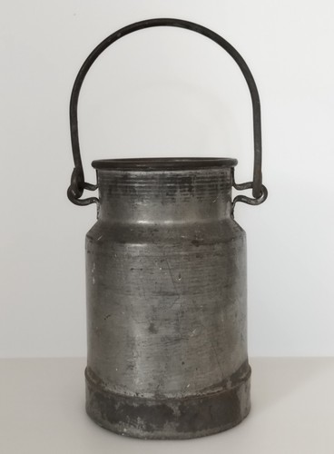 Antique quart milk - quart, steel