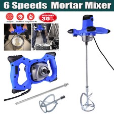 Cement Mixer, 3000W Electric Plaster Paddle Mixer Mortar Paint Stirrer Wheel 