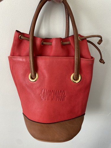 Campomaggi red leather - red, bucket