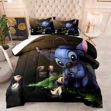 Steve Feeds The Birds 3D Quilt Duvet Doona Cover Set Pillow case Print