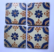 Mexican Ceramic Tiles Vintage x 12