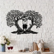 Love Tree Metal Wall Art Decor Wall Hanging for Home Living room Bedroom