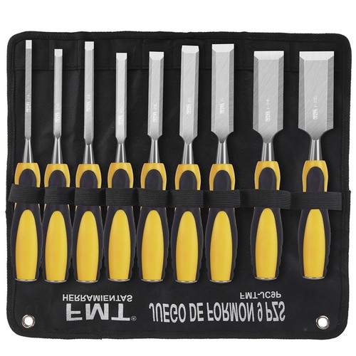 9pcs wood chisel set - wood,