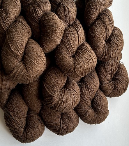 100 silk noil dark - silk, chocolate