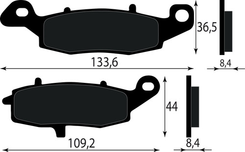 Rear brake pad - , 59102