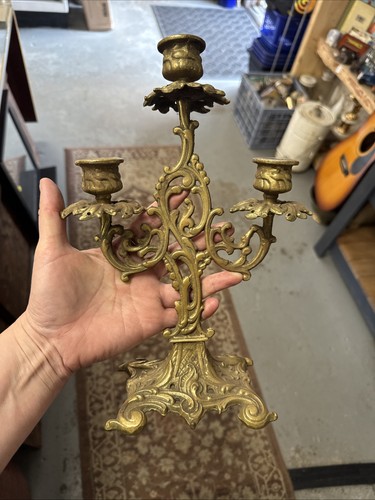 Arm candelabra ornate solid - 3,