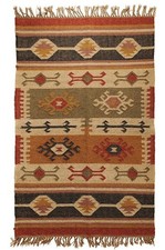 Kilim Rug Wool & Jute Handmade