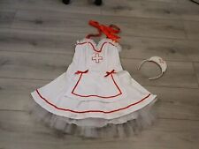 Ann Summers White Naughty Matron Sexy Nurse Fantasy Dress & Hat Outfit Size 12