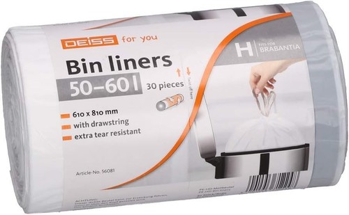 Litre bin liners - 0-60,