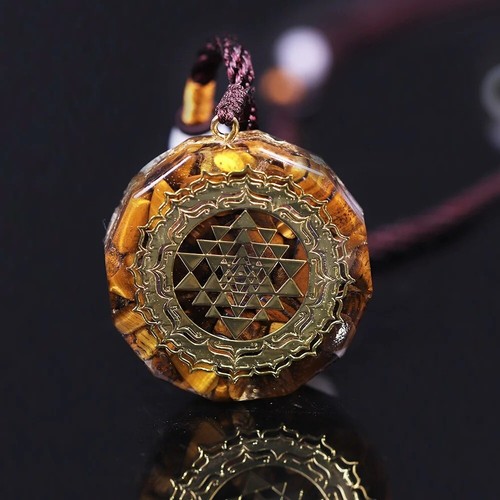 Tigers eye orgone necklace - eye,
