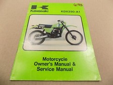 KAWASAKI ORIGINAL OWNER'S MANUAL & SERVICE MANUAL / 1980 KDX250 A1