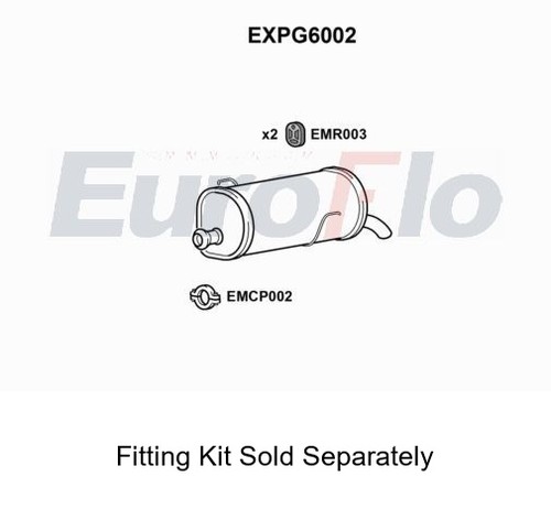 Rear muffler silencer - rear,
