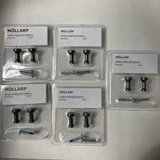 10X IKEA MOLLARP Metal Knob Black Classic Kitchen Office Cabinet Drawer Handle