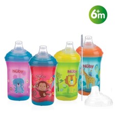 Nuby First Baby Drinking Cup Flip It Beaker Active Sipeez No Spills Toddler 6M+