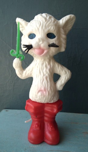 Small vintage plastic toy - , puss