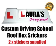 Driving Instructor Roof Box Graphics stickers decals Printed sign Learner School