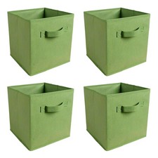 Set of 2/4/6 Storage Cube  Fabric Foldable Collapsible Storage Box Basket