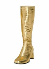 Ladies Womens Fancy Dress Party Go Go Boots 60s 70s Retro Knee High Boots