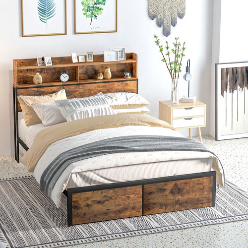 Homcom 6ft double bed frame - 4.6ft,