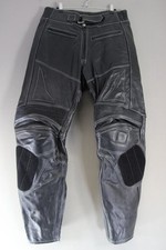 BLACK LEATHER BIKER TROUSERS