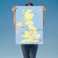 A1 A2 MAP OF GREAT BRITAIN UK